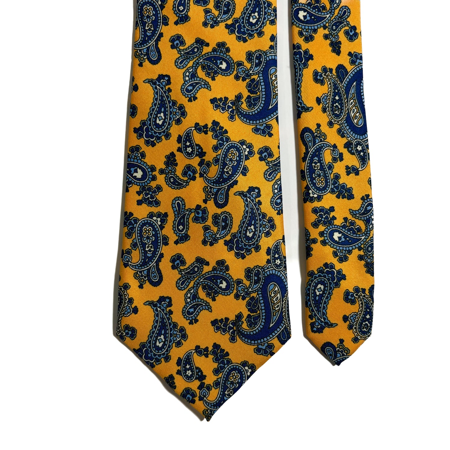 Yellow Paisley Printed Tie