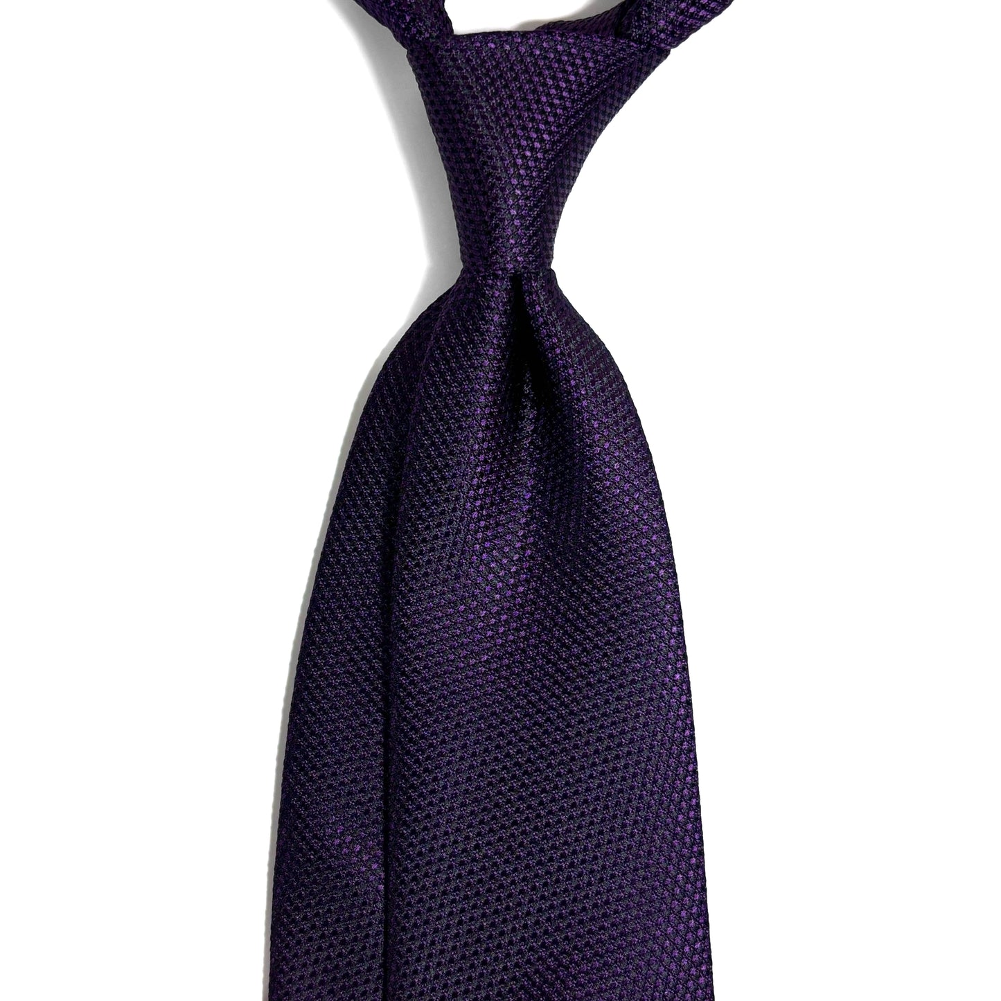 Dark Purple Silk Grenadine Tie - Handmade