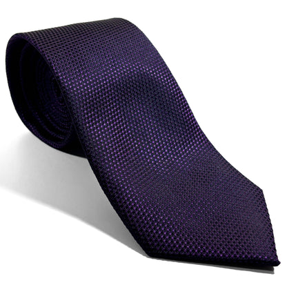 Dark Purple Silk Grenadine Tie - Handmade