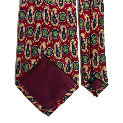 Red Paisley Wool Tie