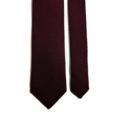 Burgundy Silk Grenadine Tie (Handmade)