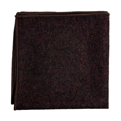 Reddish Brown Wool Pocket Square