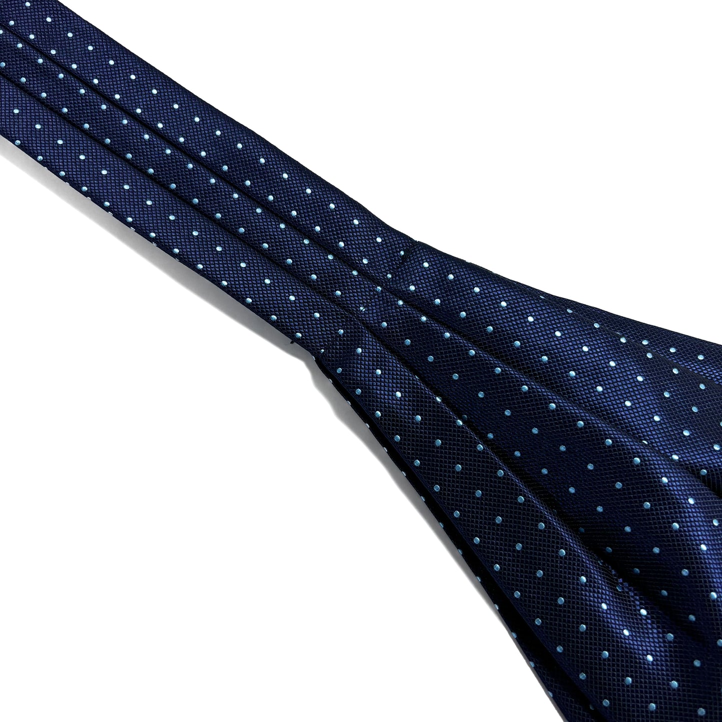 Navy Blue Polka Dot Jacquard Cravat/Ascot