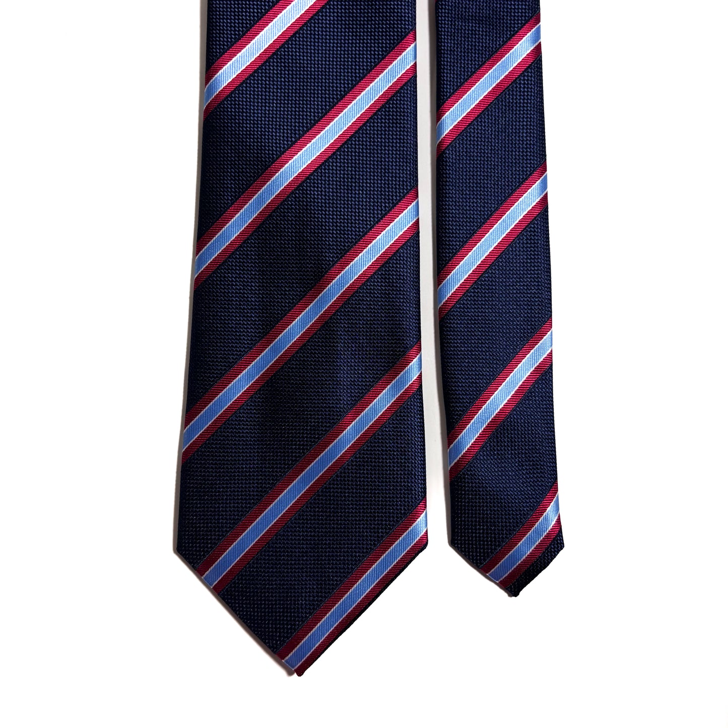 Navy & Light Blue Striped Tie