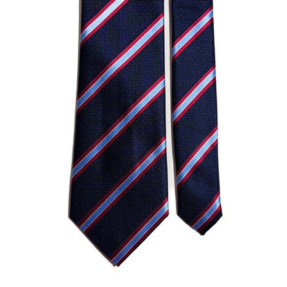 Navy & Light Blue Striped Tie