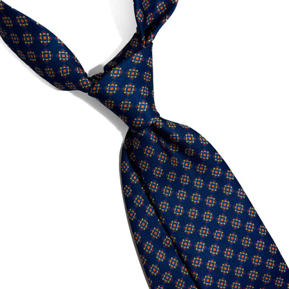 Navy Blue Geometric Neats Printed Tie