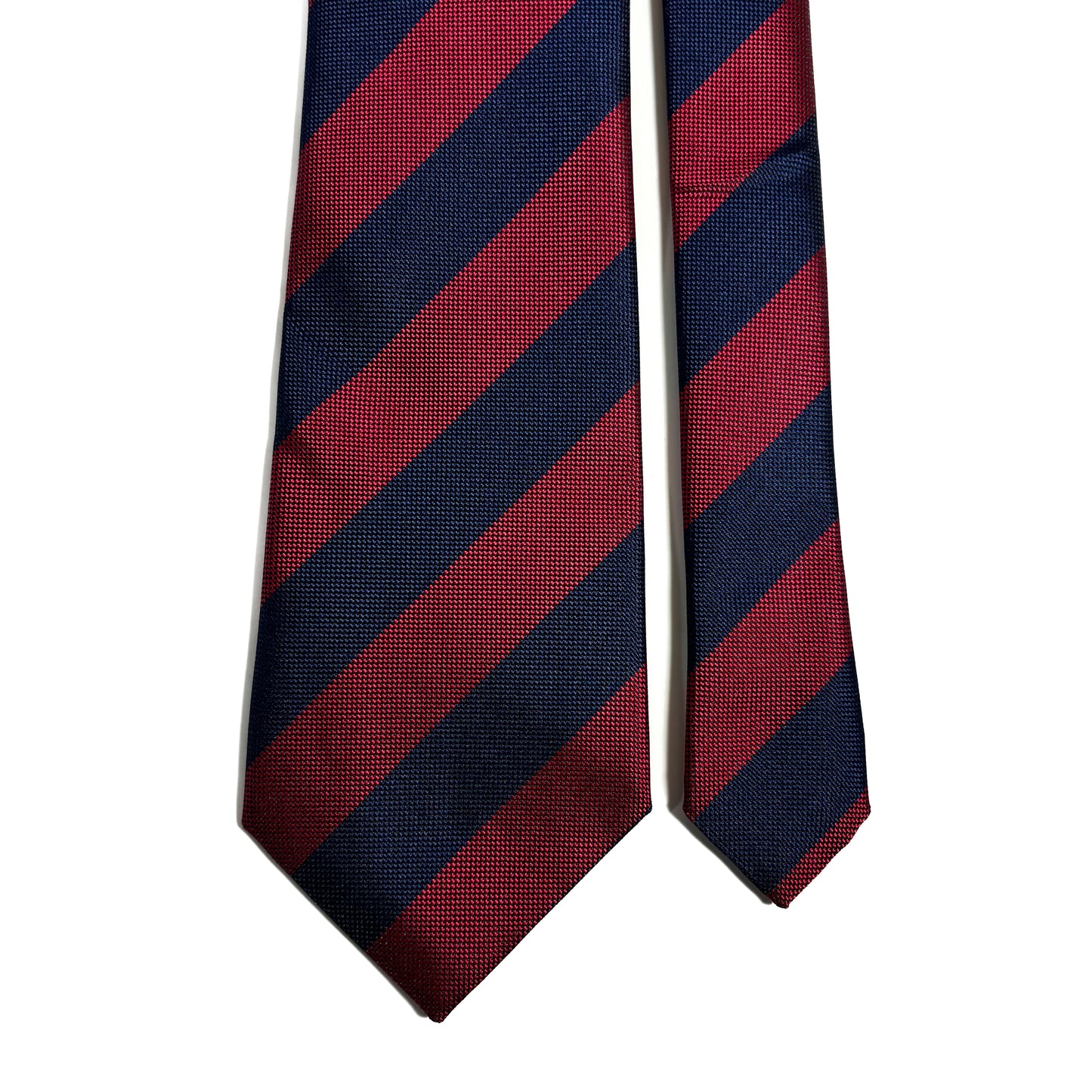 Navy Blue & Burgundy Striped Tie