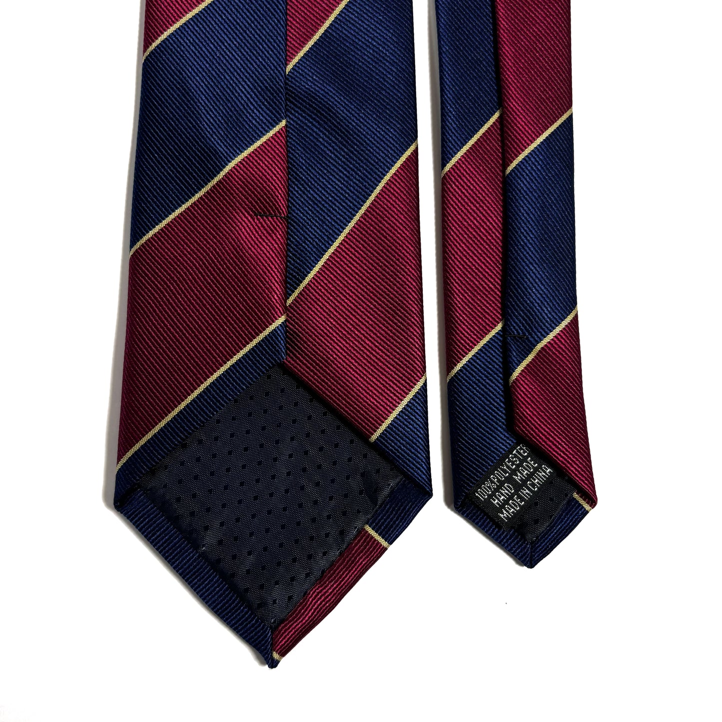 Burgundy & Blue Striped Repp Tie