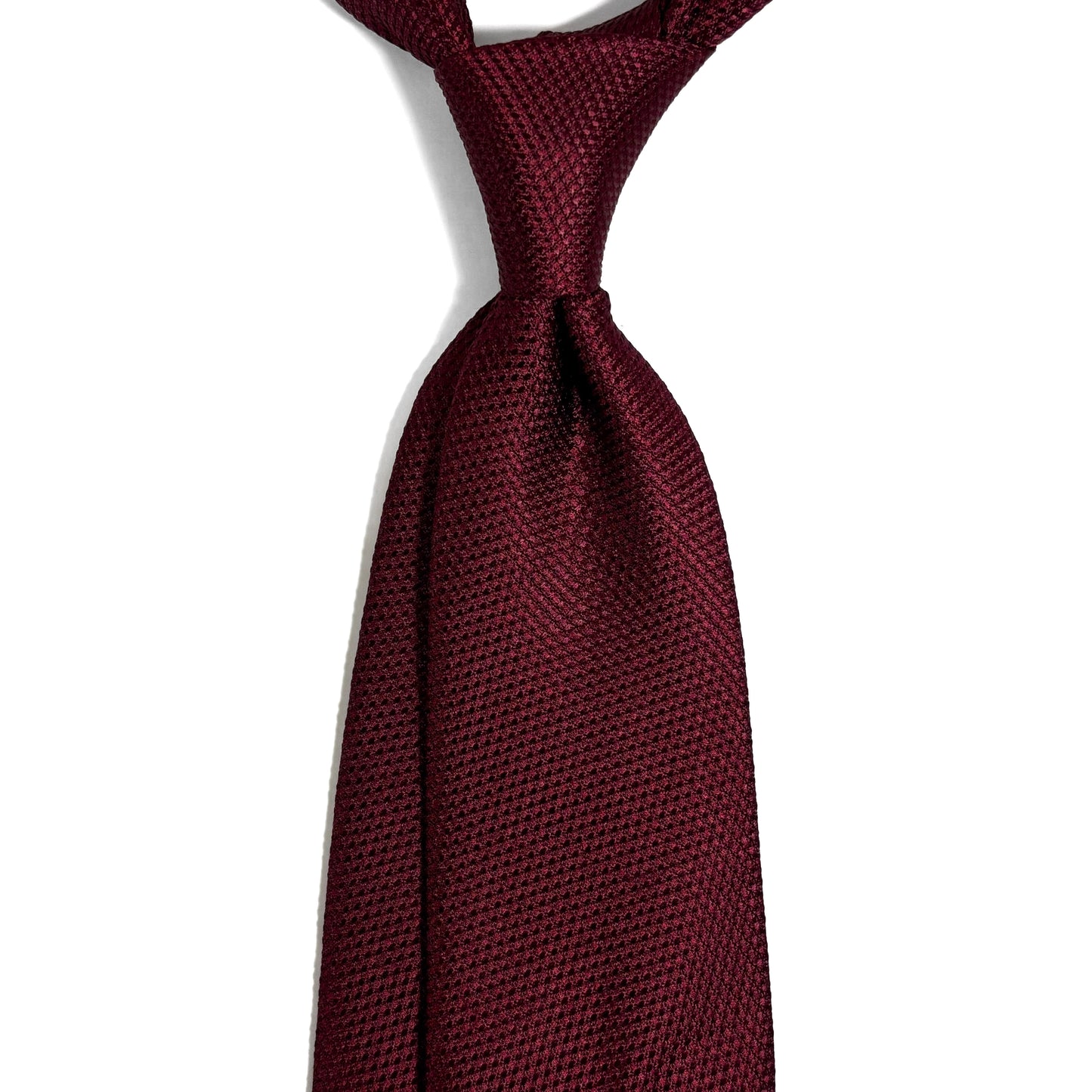 Burgundy Silk Grenadine Tie - Handmade