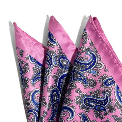 Pink Paisley Pocket Square