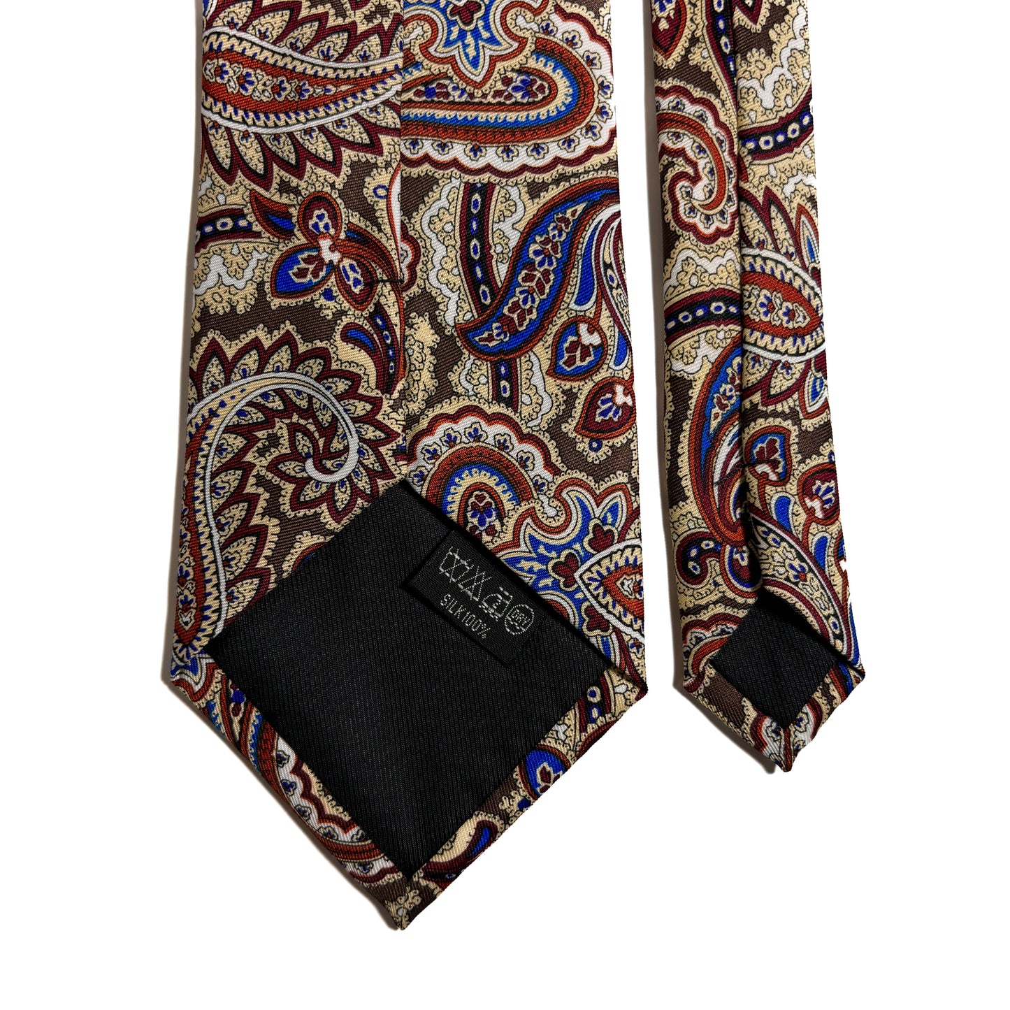 Brown Paisley Silk Tie