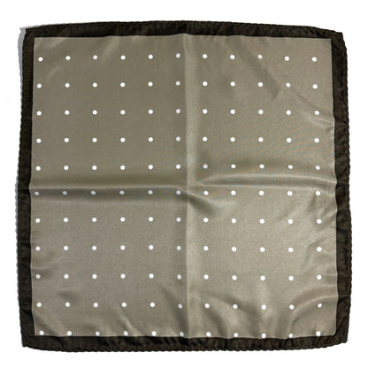 Brown Polka Dot Pocket Square