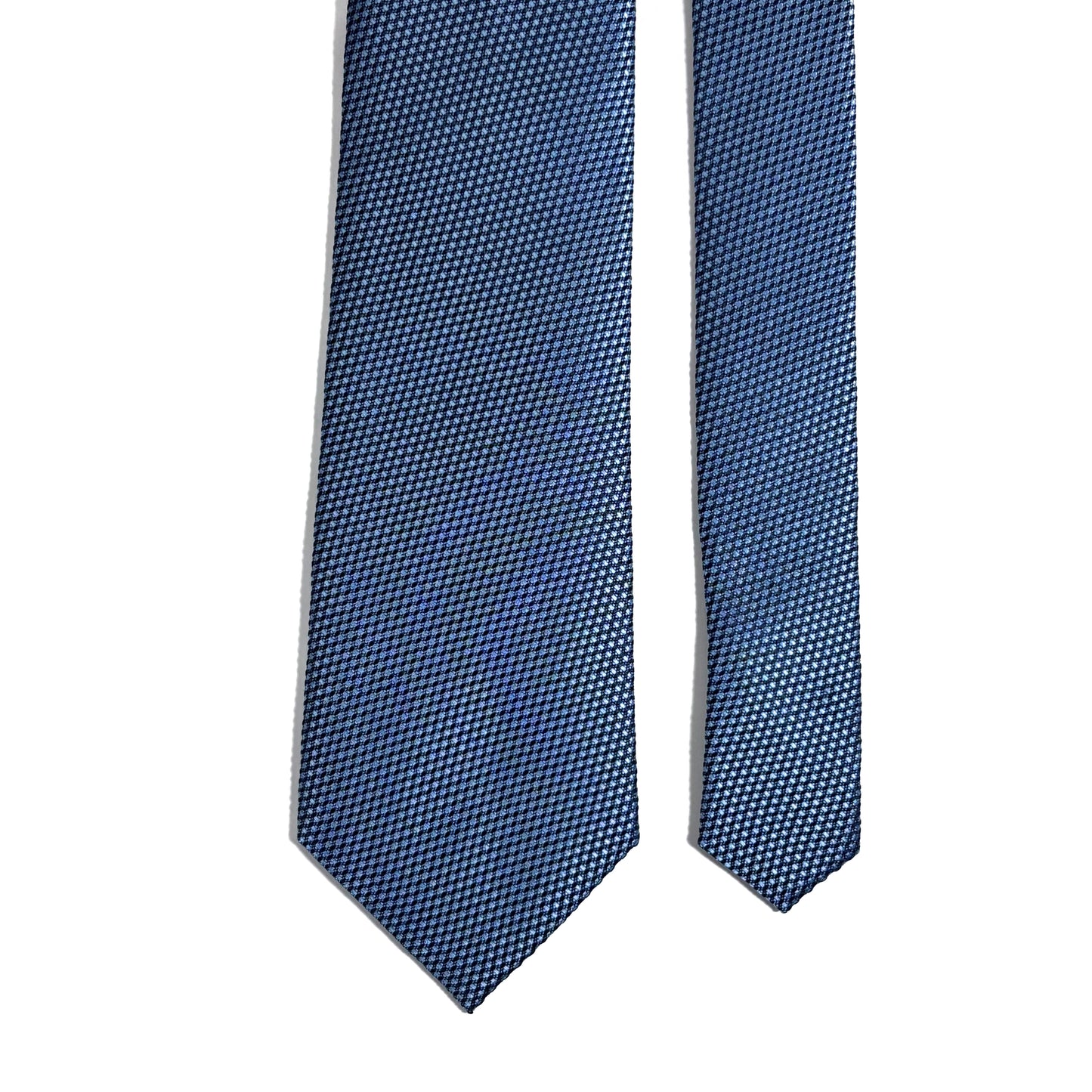 Light Blue Silk Grenadine Tie - Handmade