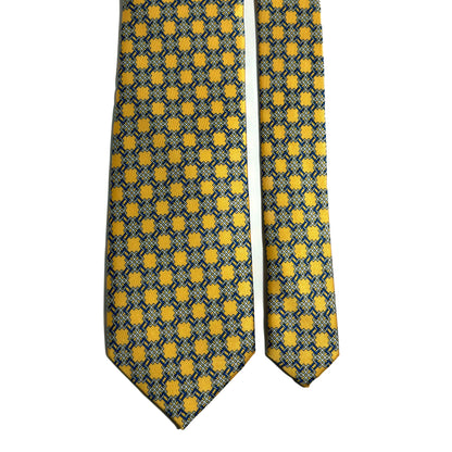 Yellow Geometric Printed Tie