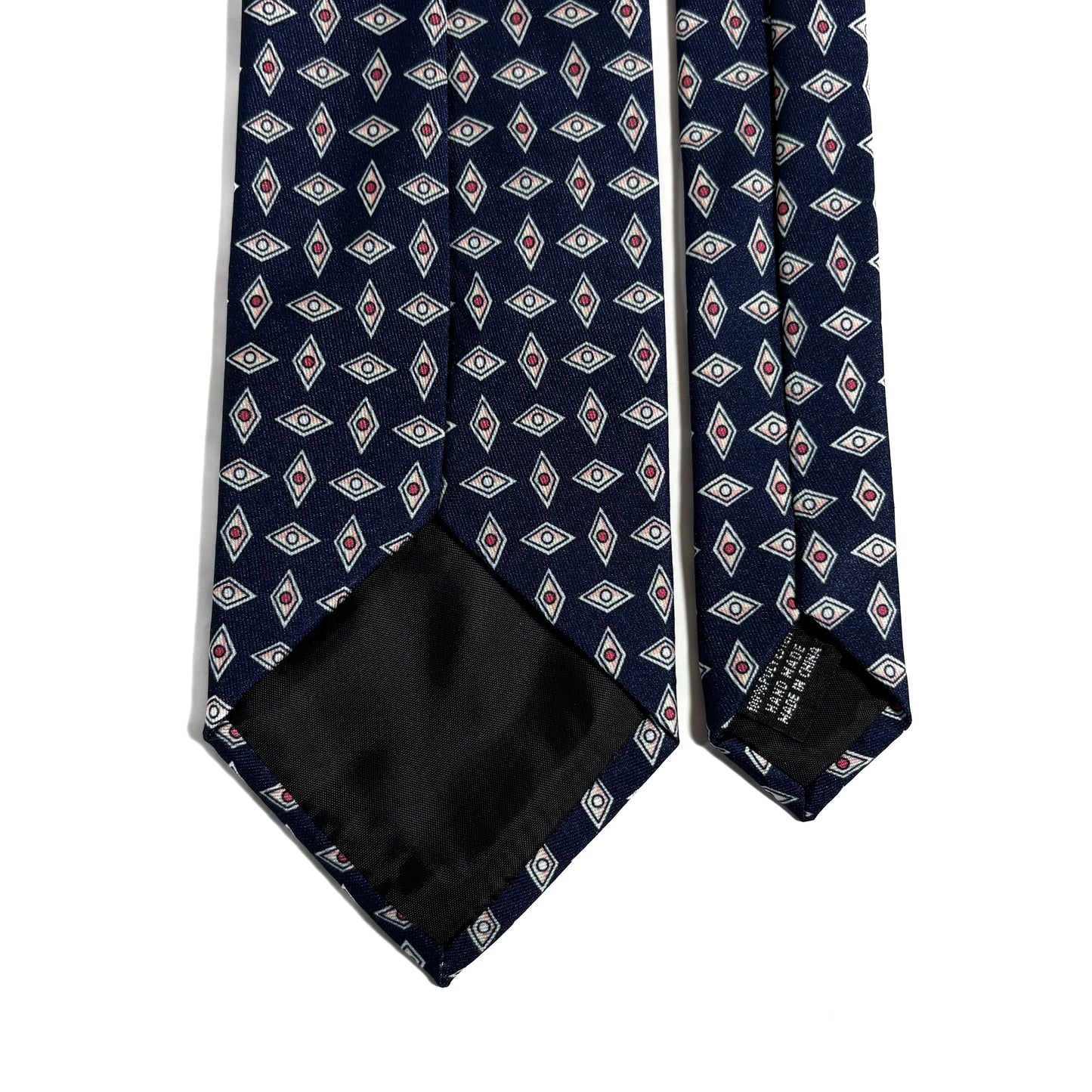 Navy Blue Diamond Printed Tie