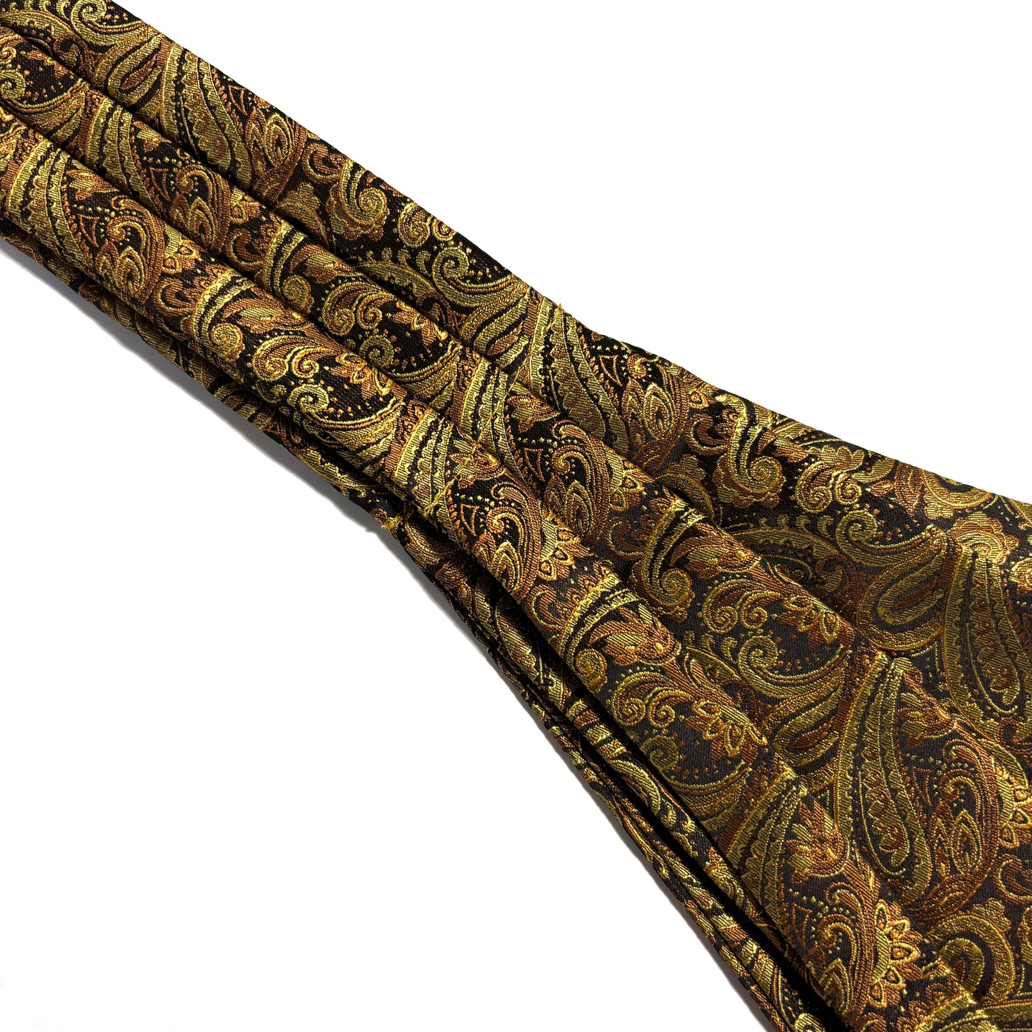 Gold Paisley Jacquard Cravat/Ascot