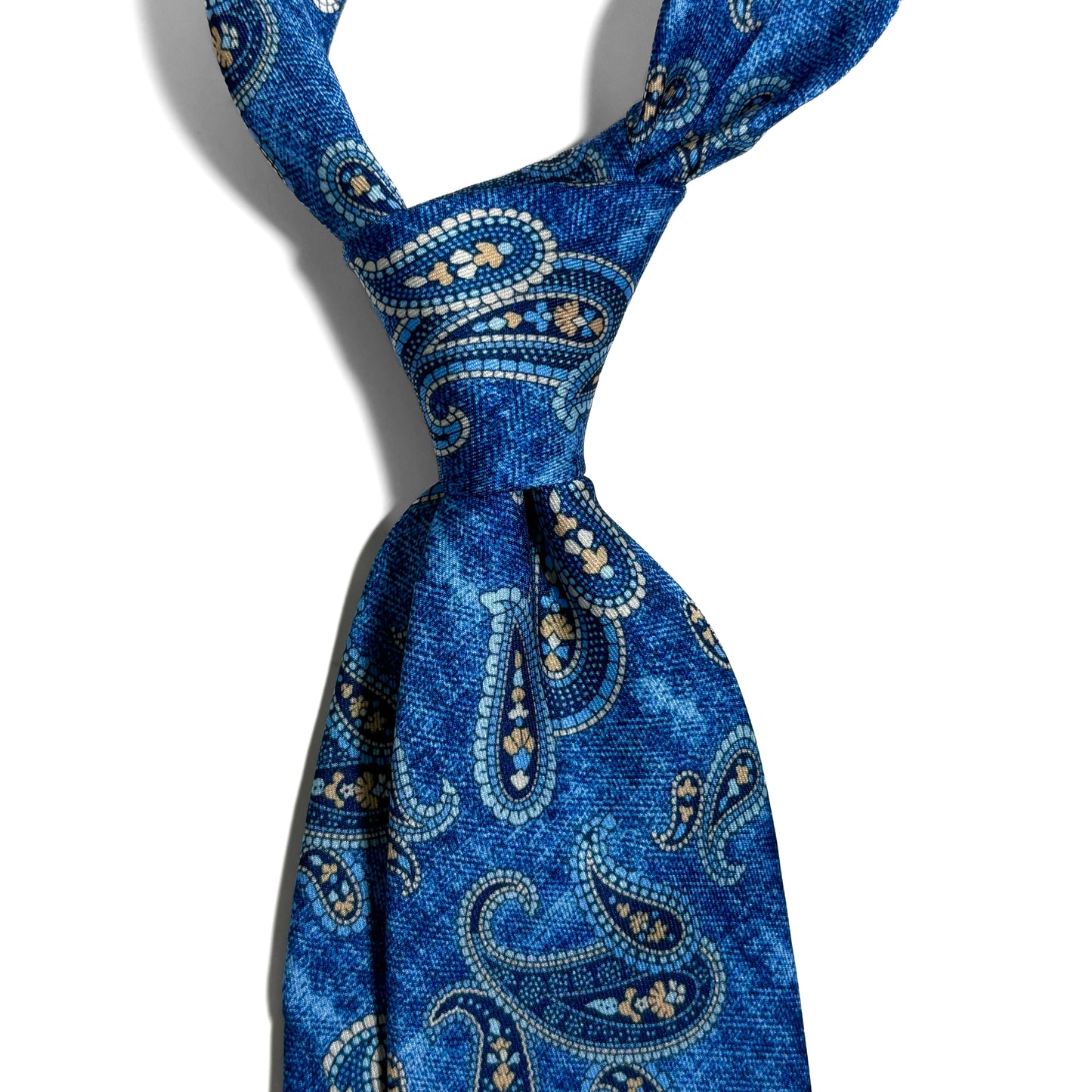 Blue Paisley Printed Tie