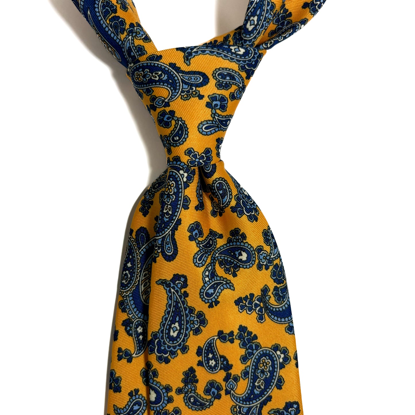 Yellow Paisley Printed Tie