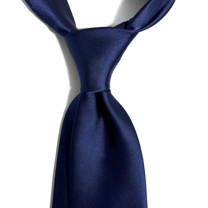 Navy Blue Satin Tie