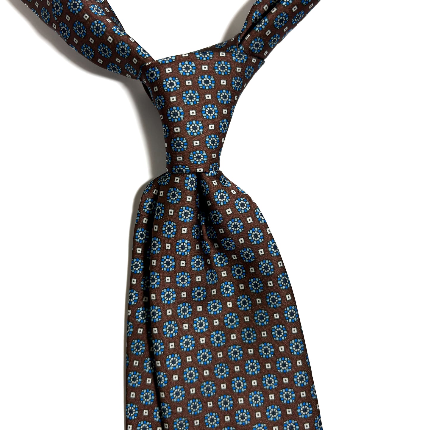 Brown Floral Neats Printed Tie