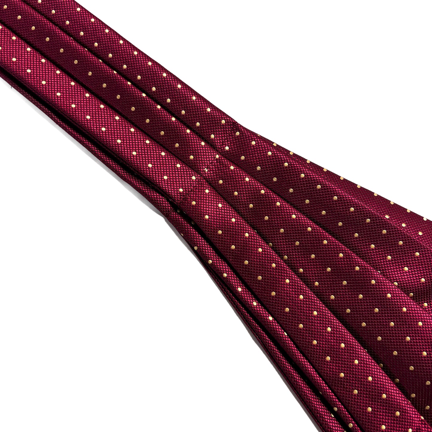 Burgundy Polka Dot Jacquard Cravat/Ascot