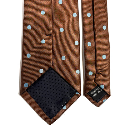 Brown Polka Dot Jacquard Tie