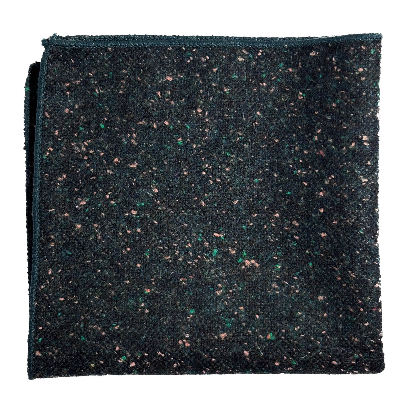 Forest Green Fleck Wool Pocket Square