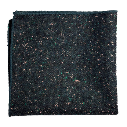 Forest Green Fleck Wool Pocket Square