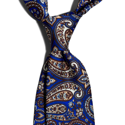 Royal Blue Large Paisley Printed Tie