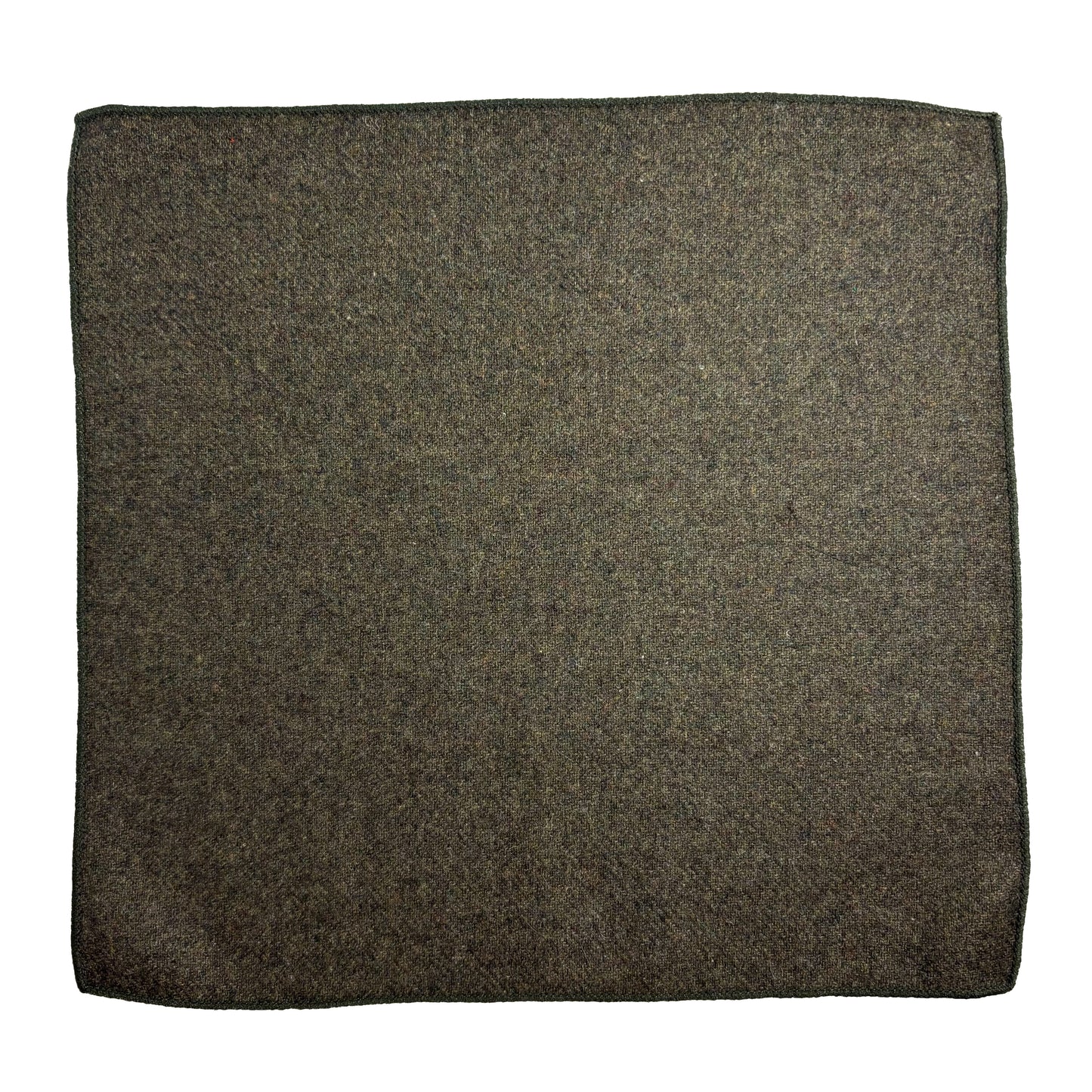 Moss Green Wool Pocket Square