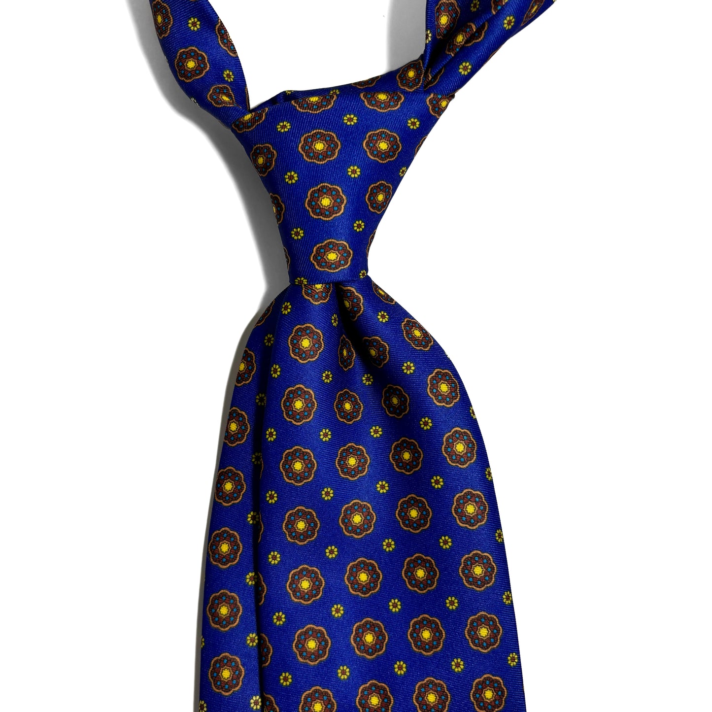 Royal Blue Large Floral Printed Tie