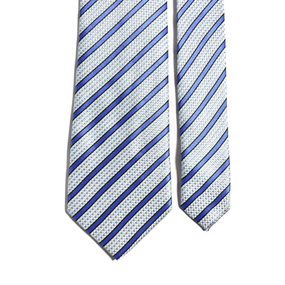 Light Blue & White Striped Tie