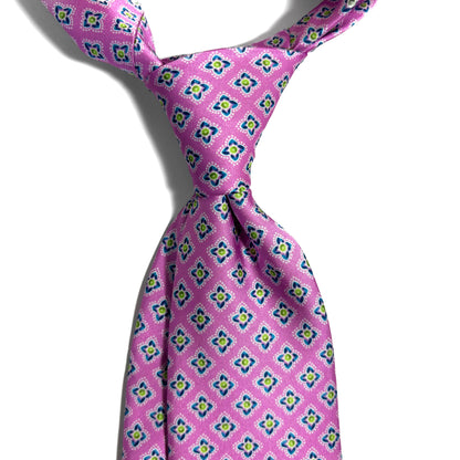 Pink Geometric Printed Tie