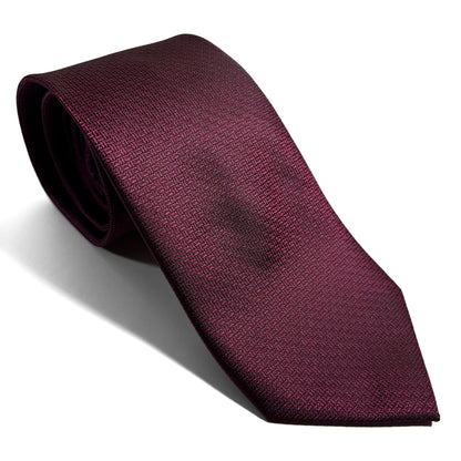 Burgundy Micro-Geometric Jacquard Tie