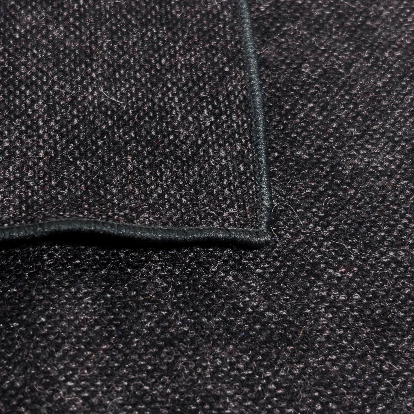 Charcoal Gray Wool Pocket Square