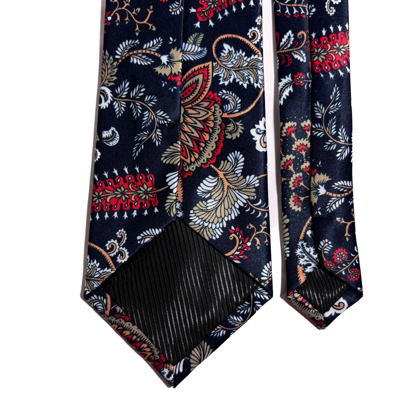 Navy Blue Floral Motif Printed Tie