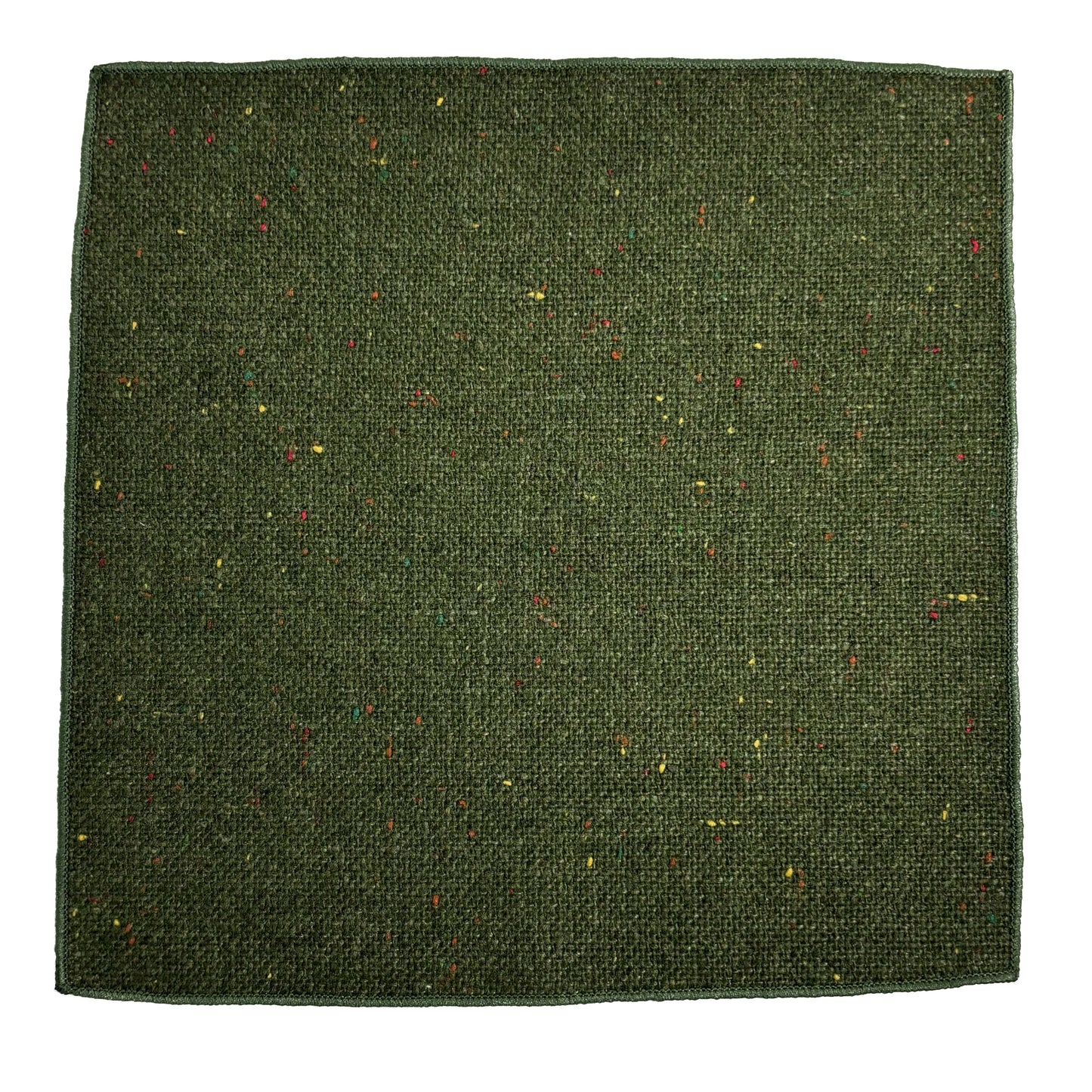 Moss Green Fleck Wool Pocket Square