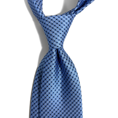 Light Blue Micro-Check Jacquard Tie