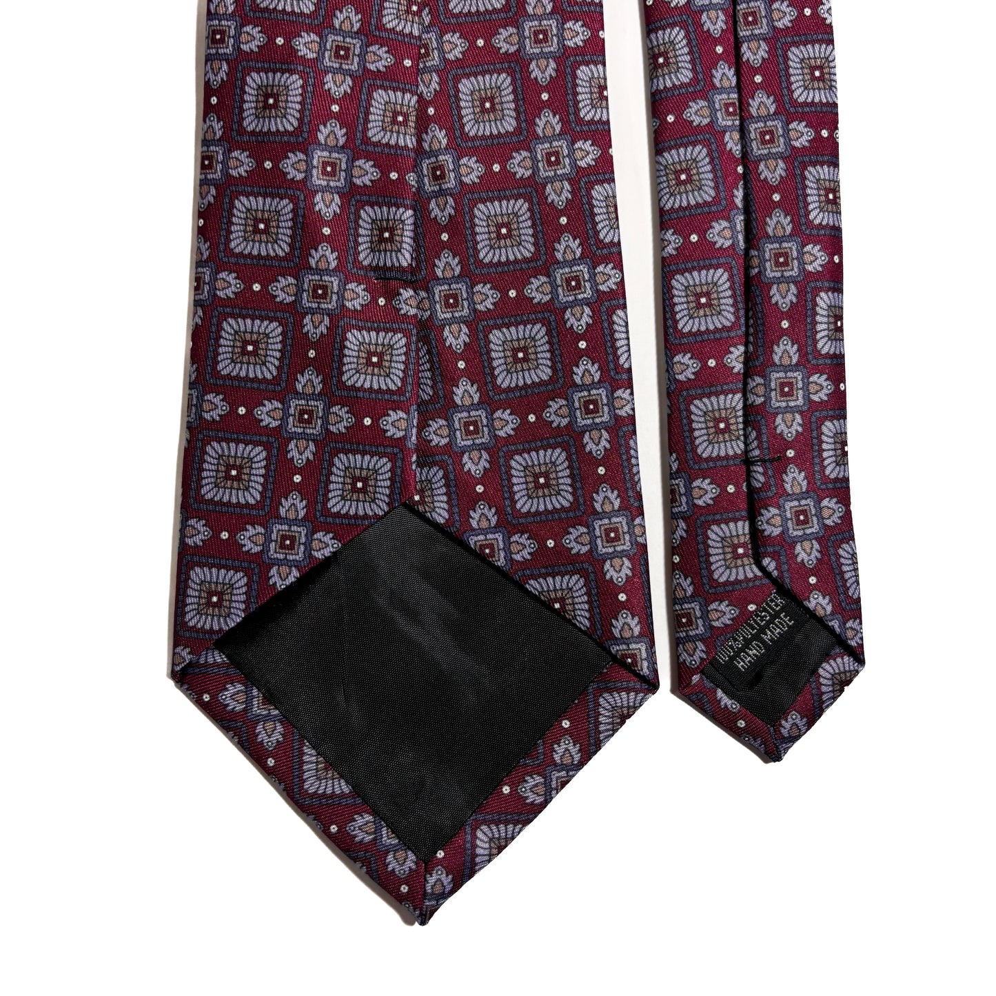 Burgundy Geometric Printed Tie