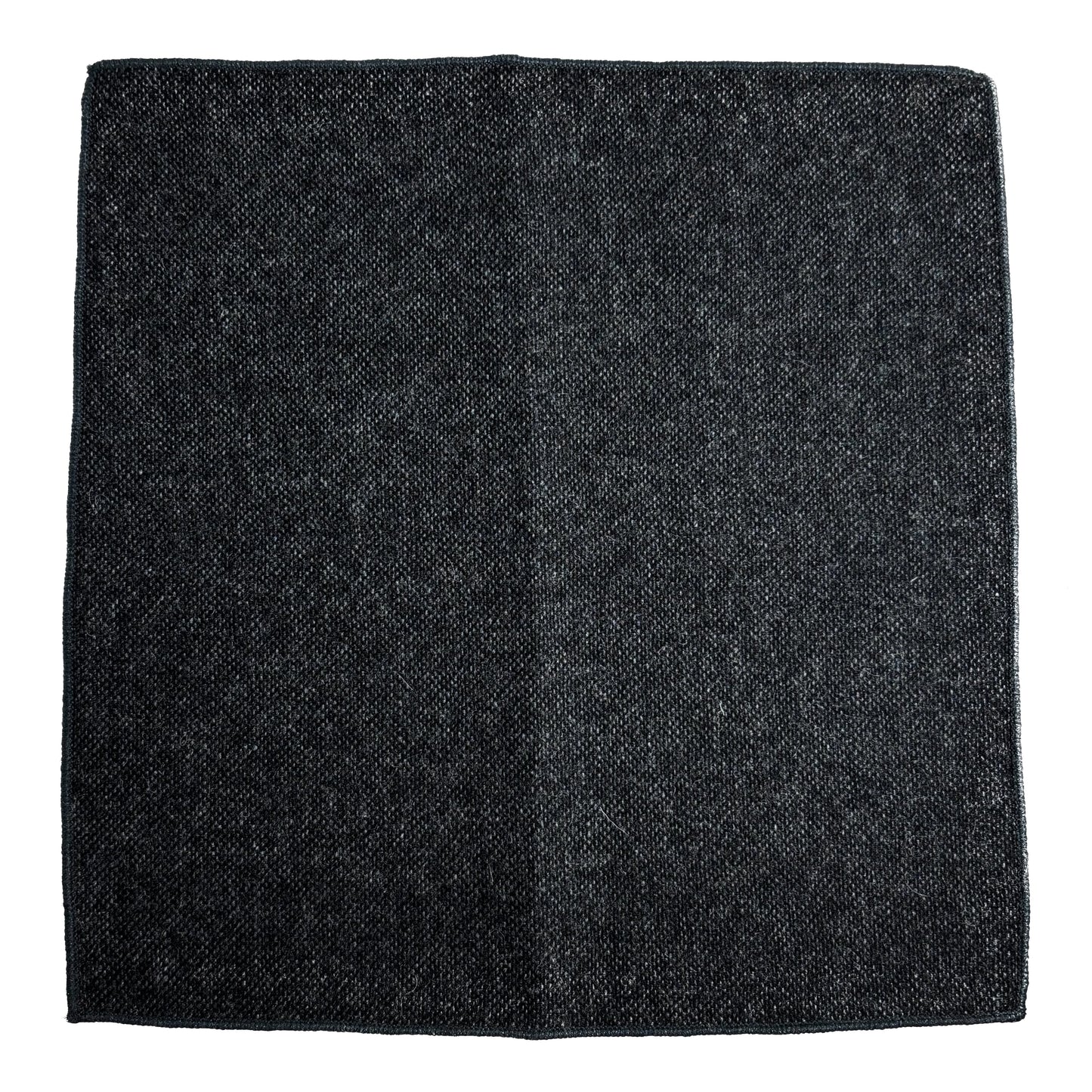 Charcoal Gray Wool Pocket Square