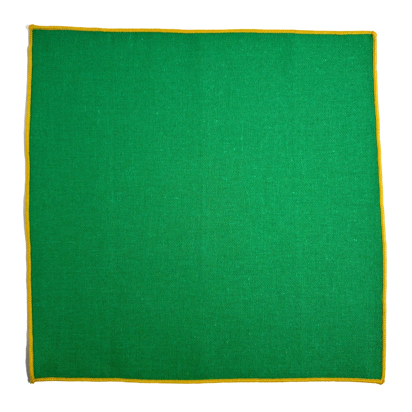 Green & Yellow Linen/Cotton Pocket Square