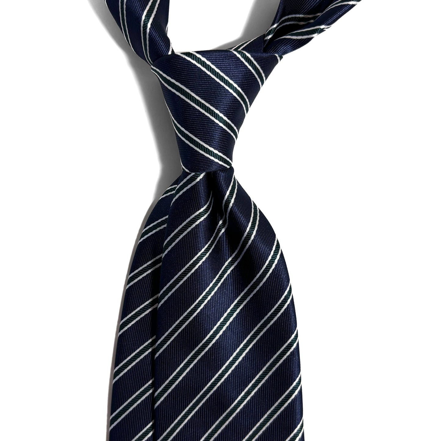 Navy Blue Striped Repp Tie