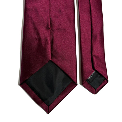 Burgundy Satin Tie