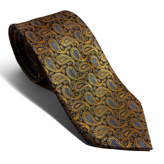 Gold Paisley Jacquard Tie