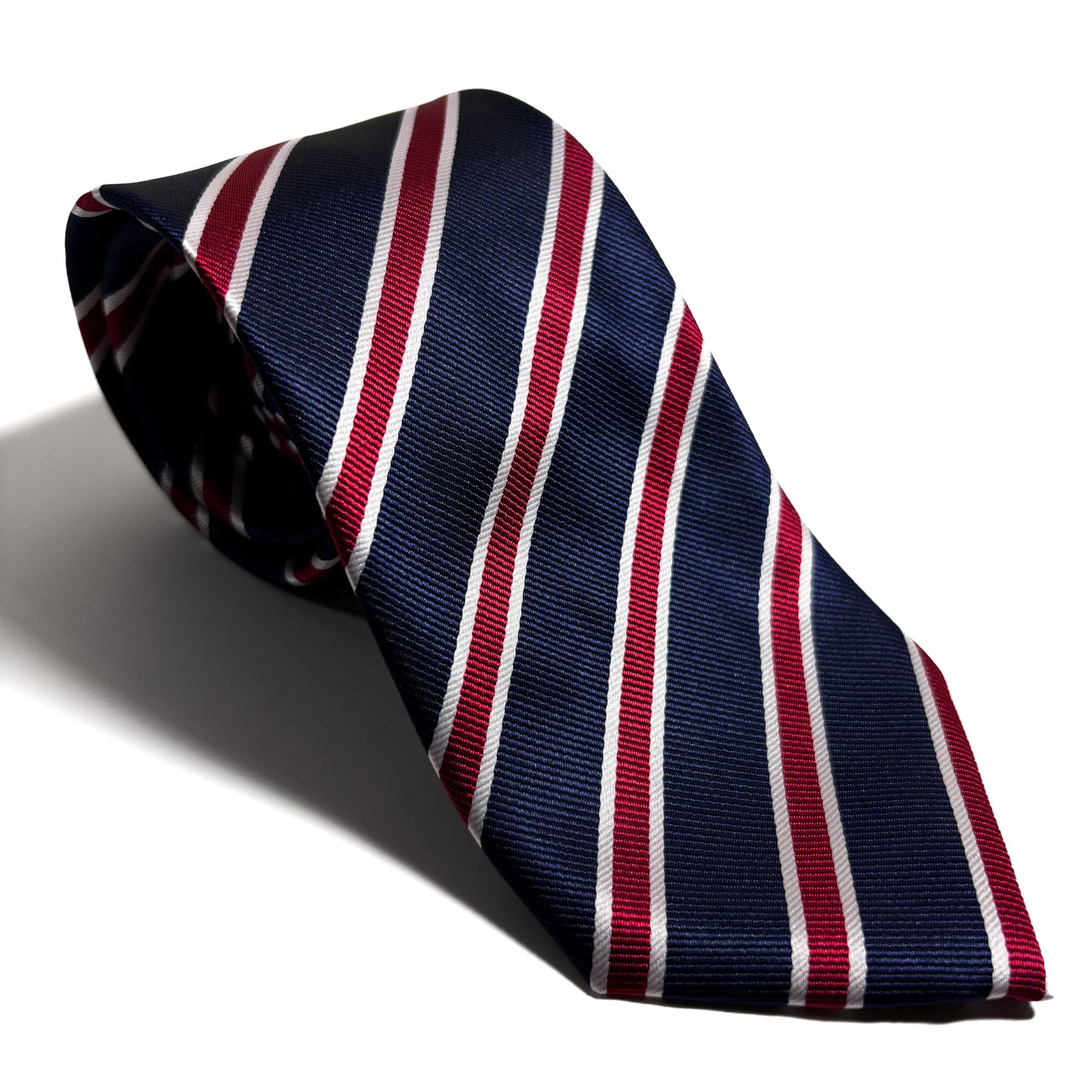 Navy Blue Striped Repp Tie