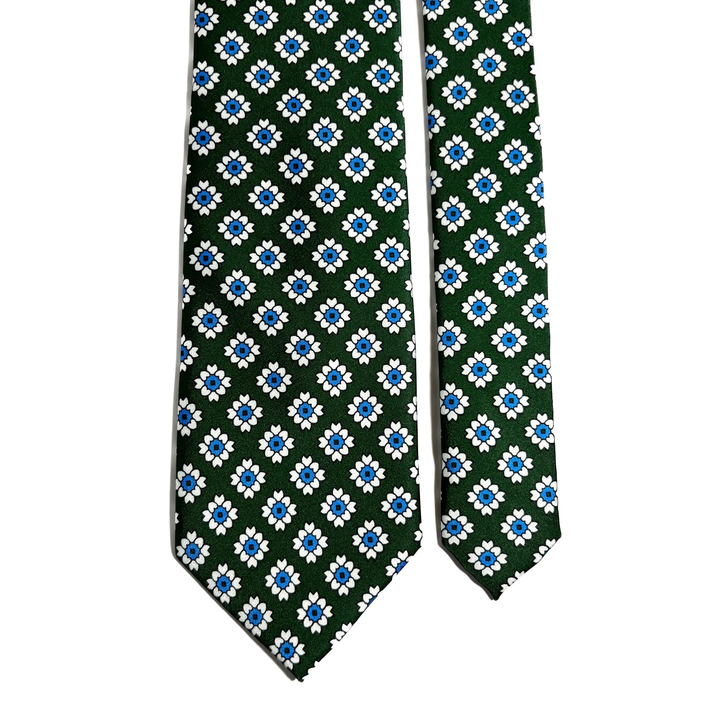 Forest Green Floral Printed Tie