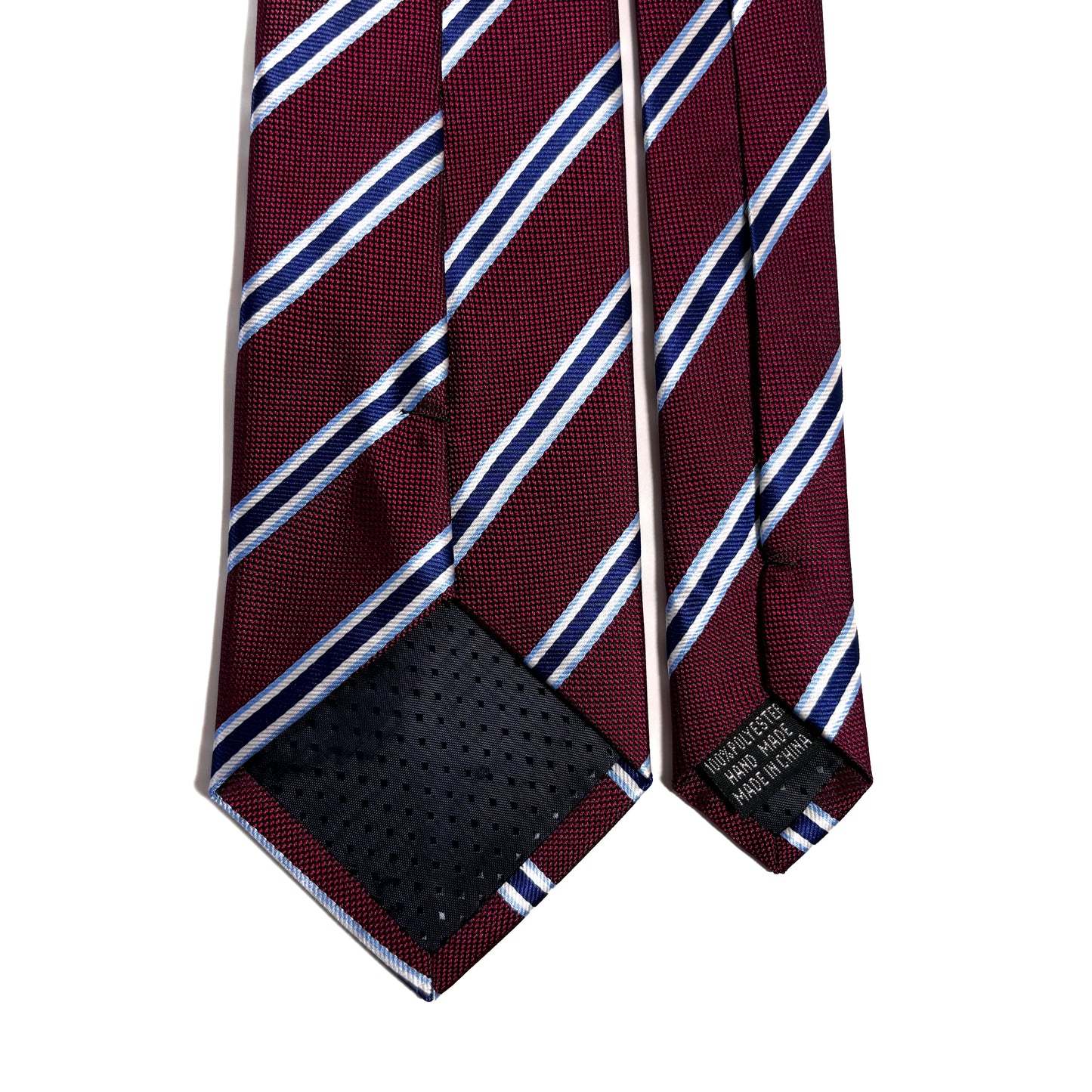 Burgundy & Blue Striped Tie