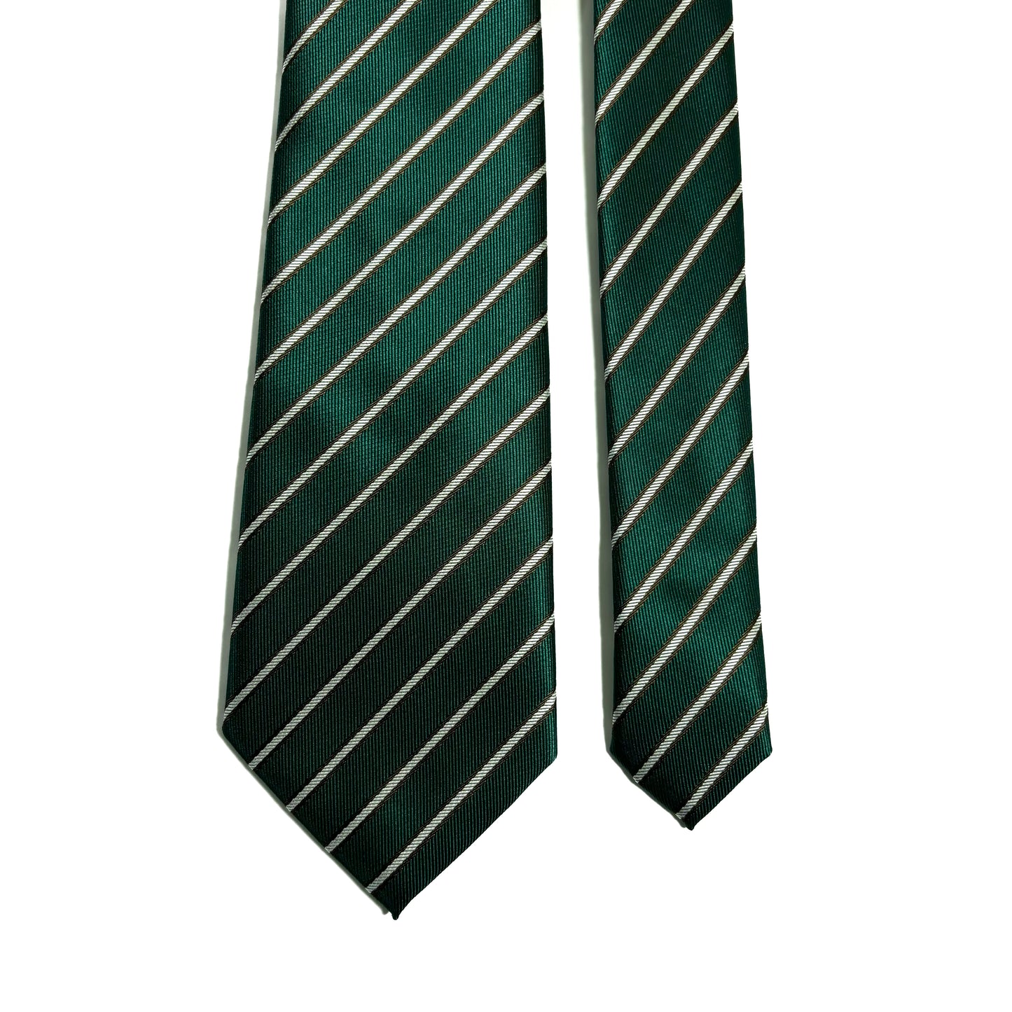Green Striped Repp Tie