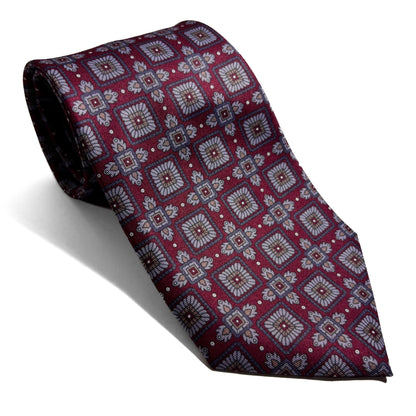 Burgundy Geometric Printed Tie