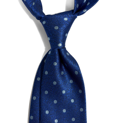 Blue Polka Dot Jacquard Tie
